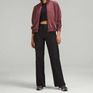 Lululemon City Sleek 5 Pocket Wide-Leg High-Rise Pant 33 Utilitech Black $128